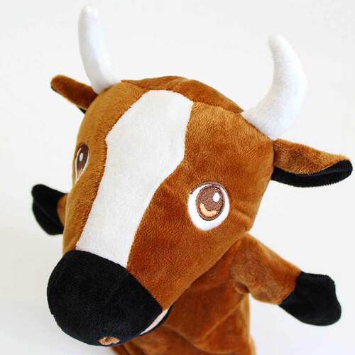 黄牛手偶故事动物玩具宝宝益智安抚玩偶儿童讲故事语言道具