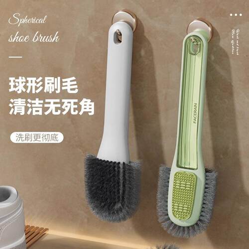 Dual-head shoe brush for thorough cleaning, specially design