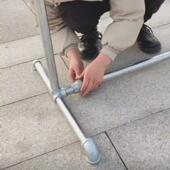 A947服装 店水管晾 架展示架地摊落地晒被置地挂衣服单杆镀锌管服装