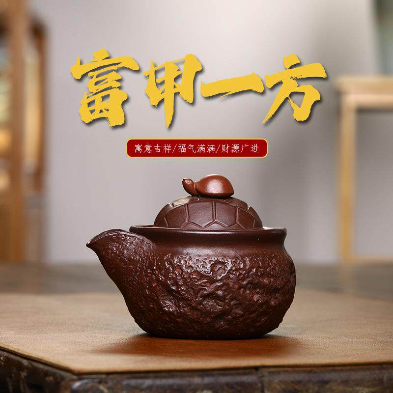 宜兴紫砂壶富甲一方手抓壶具茶具名贵紫砂壶壶友收藏茶具套装