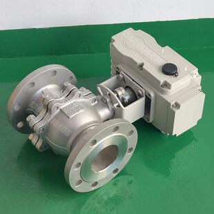 电动球阀Dn50高温蒸汽截止防爆温控水开关调节阀铸钢不锈钢法兰