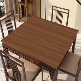 仿木纹八仙桌正方形茶几双面餐桌垫自由裁剪防水防油老式四方桌布