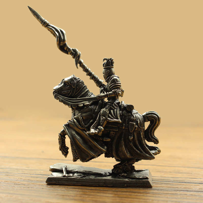 中世纪人族骑士军团兵人玩具模型手办桌游汽车载摆件铜属战棋子