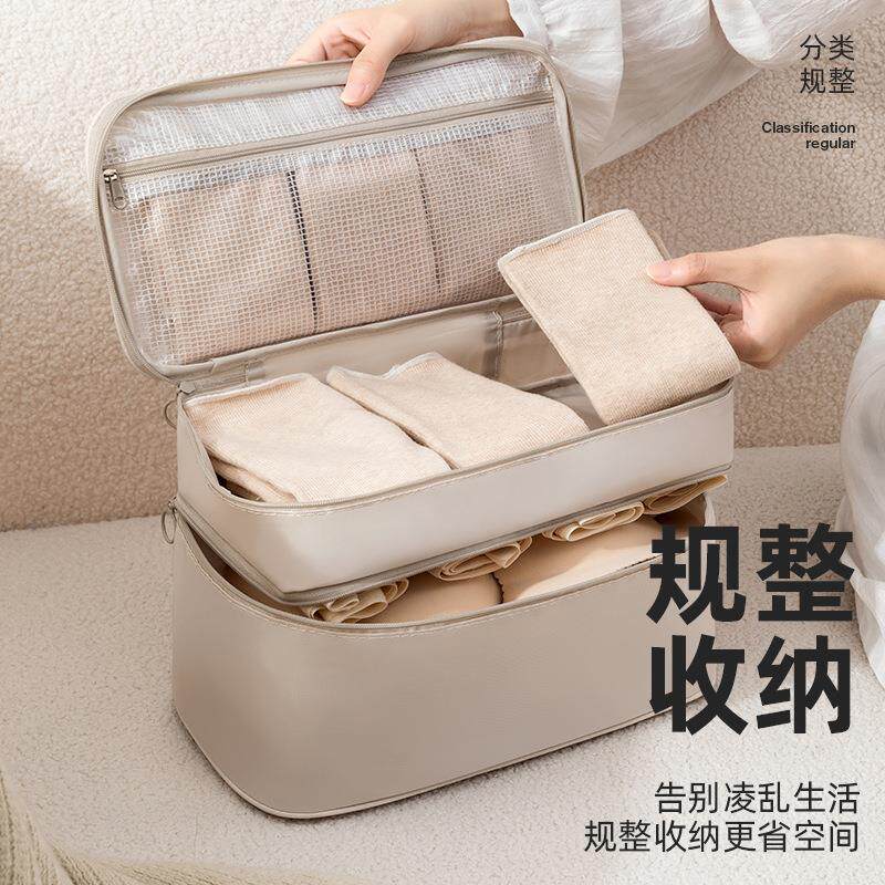 跨境行李收纳包旅行便携贴身衣物整理包大容量内衣内裤文胸多层盒