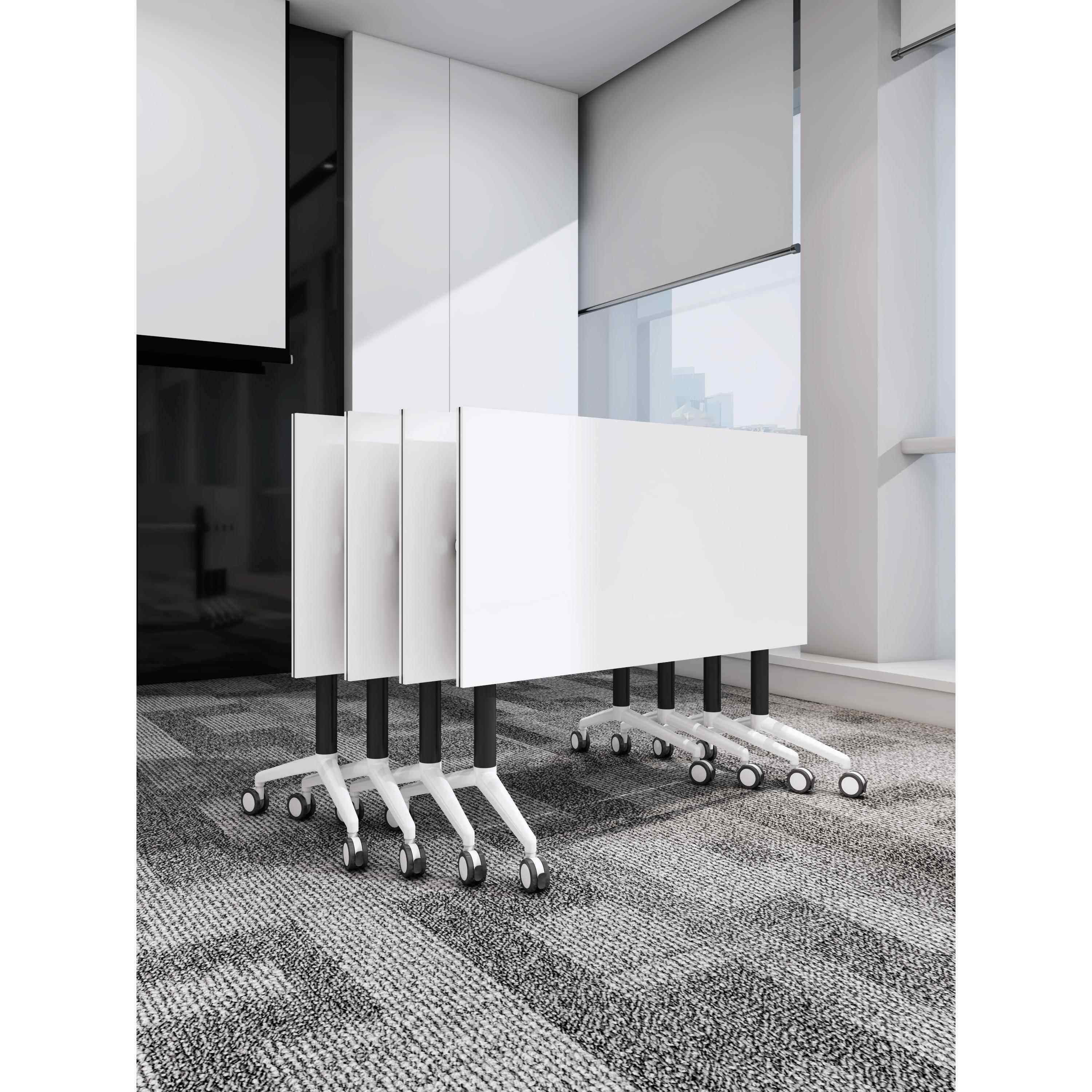 折叠会议桌椅组合可移动拼接培训桌长条桌带轮子辅导桌办公桌课桌