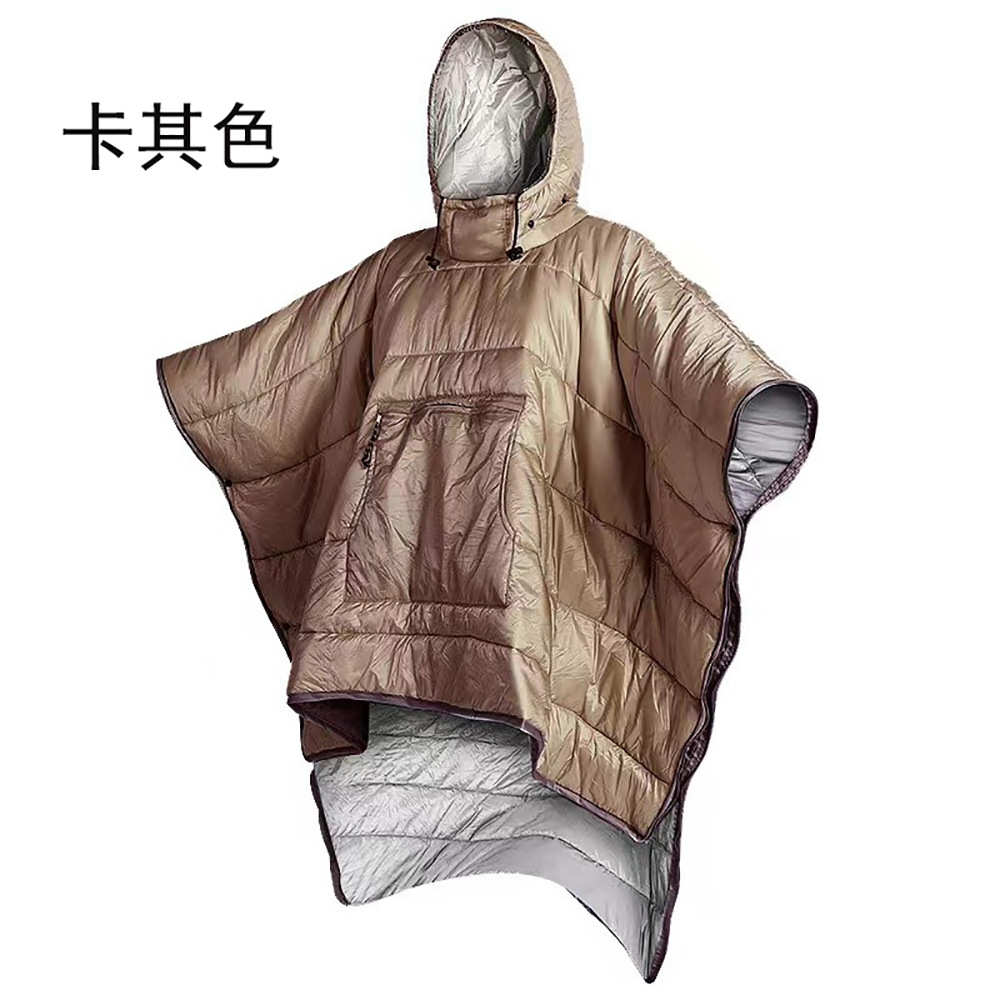 户外斗篷睡袋 露营可穿戴式防寒保暖多功能披风隔脏披肩毯