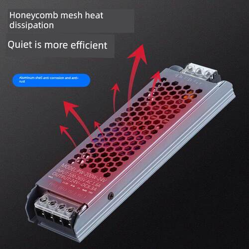 Led低压灯带专用220V至12V 24V长开关电源超薄静音变压器线性灯