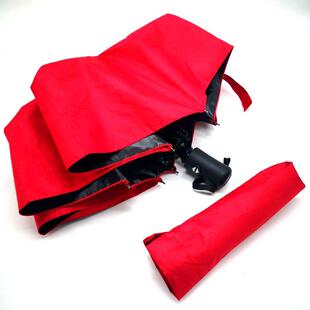 正品动带黑胶红结婚大红色折叠雨伞晴雨用防晒伞个性全自遮太两阳