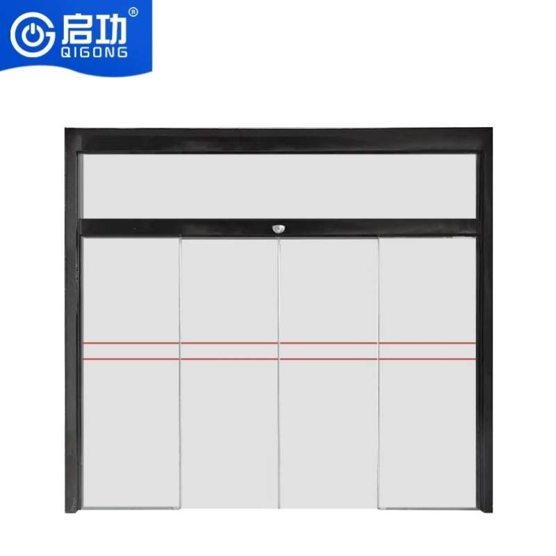 启功玻璃电动感应门钢结构双开平移门悬浮自动门平方米