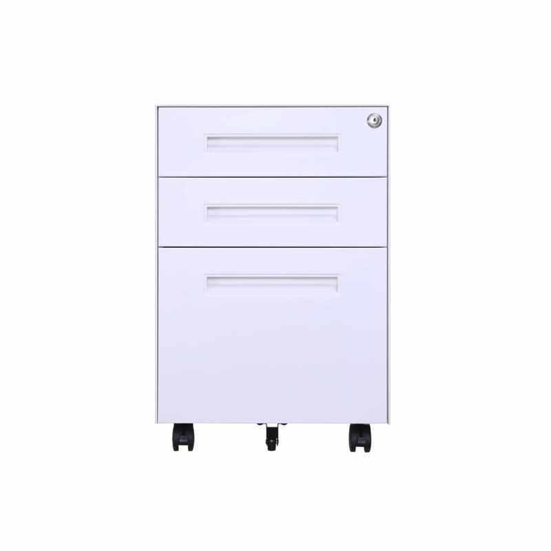 桌下抽屉可移动收纳柜家用活动矮柜办公室档案储物铁皮文件柜带锁