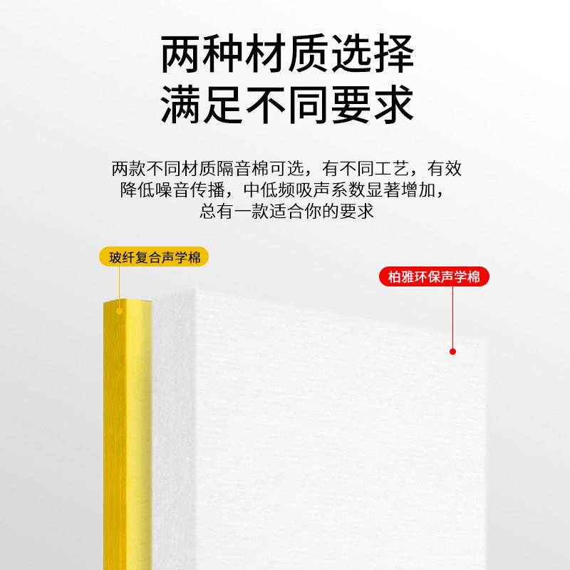 隔音棉墙体消音棉超强卧室家用隔音板天花吊顶填充聚酯纤维吸音棉