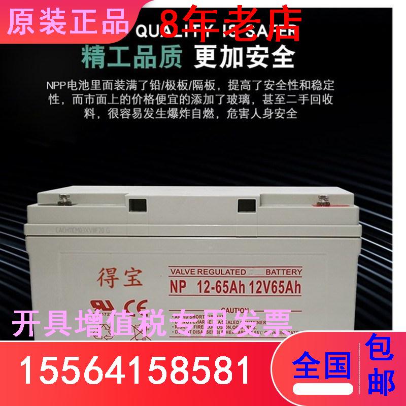 得宝蓄电池干电池系统电源不间断 NP12-65AH 12V65AH仪器仪表