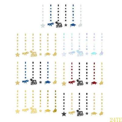 24TE Graduation Banners Buntings Garlands Ornament for