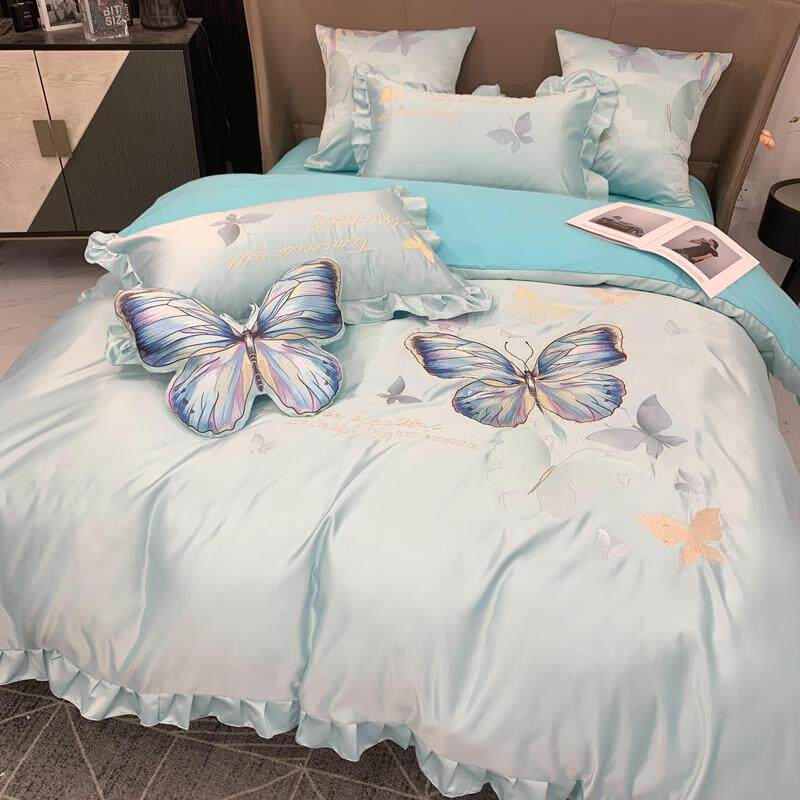 正品卡通主风套四件套全棉纯棉床单床款笠儿童可爱少女公房女孩in