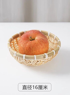 竹制品竹编竹编簸箕馒头收纳竹雕