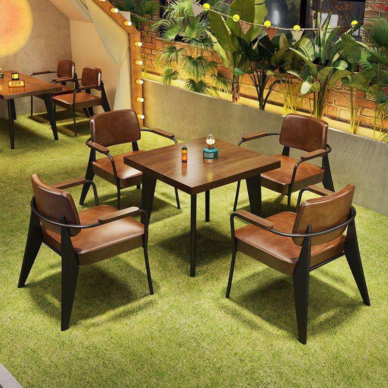 组合复古烧烤店小酒馆餐桌工业风咖啡商用餐吧西餐厅餐椅清吧奶茶