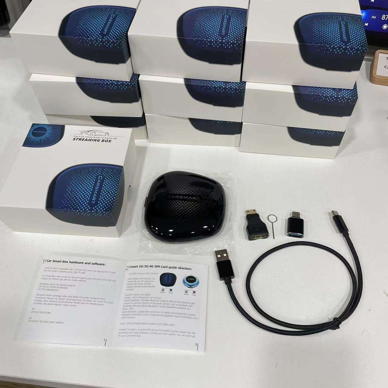 原车中控主机带有线carplay功能就可以用这款转换成无线carplay