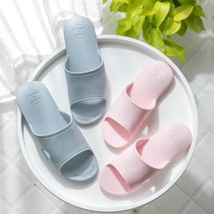 HomeStory拖鞋Eva防滑女夏气垫后跟家居软底室内浴室情侣凉拖