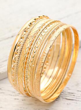 欧美百搭多元素手镯套装女Cross-border bracelet set for women