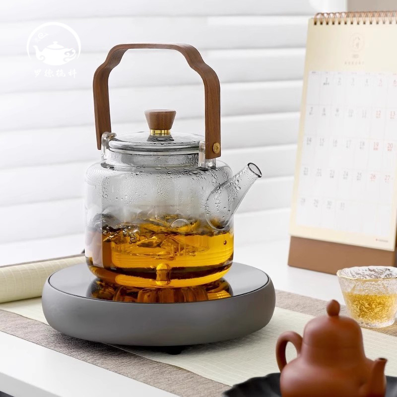 罗德梅科提梁玻璃煮茶壶家用养生壶烧水壶纯手工电陶炉煮茶器套装
