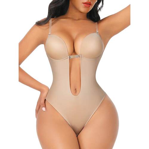 Shapewear for Women Plus Size Backless Built-in Bra 塑身衣