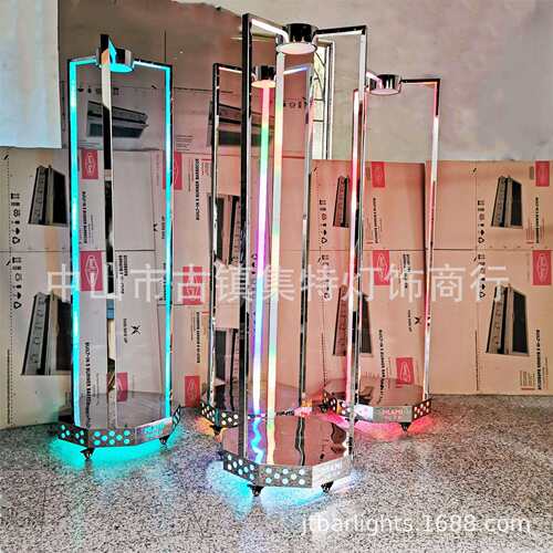 酒吧led点舞台发光跳舞台可移动gogo舞台框架充电七彩跑马舞台灯