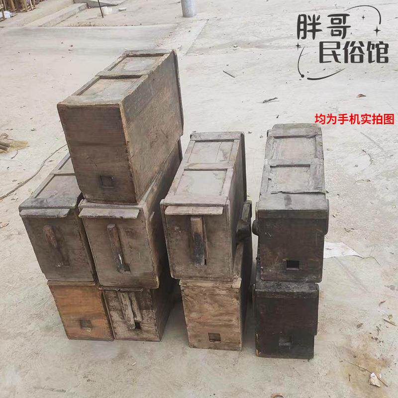 老式土灶手拉木质风箱民俗怀旧老物件摆件农村旧货农具道具风匣子