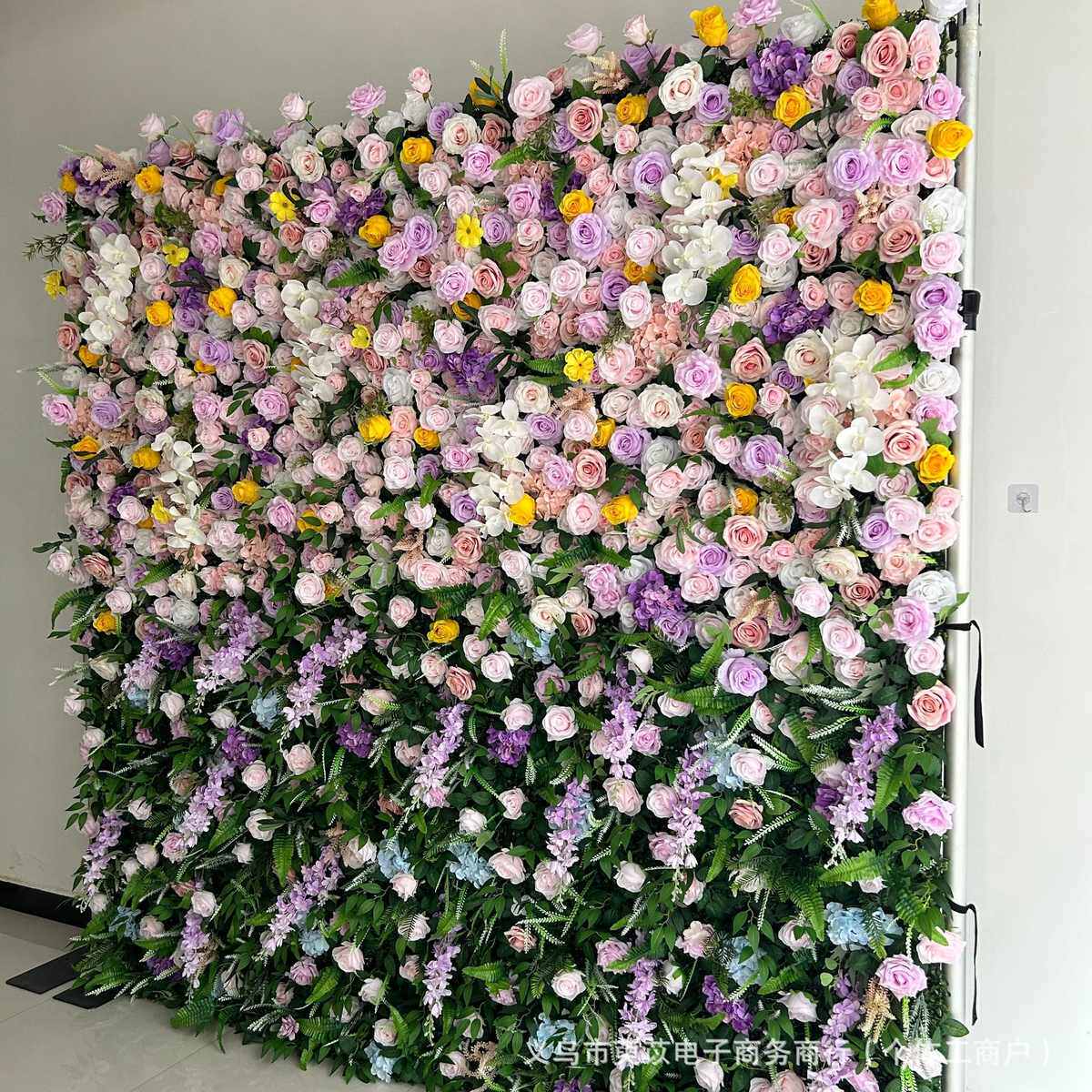 底打卡布背景图花墙仿真仿真 花网花墙拍照植物制作仿真花墙来红