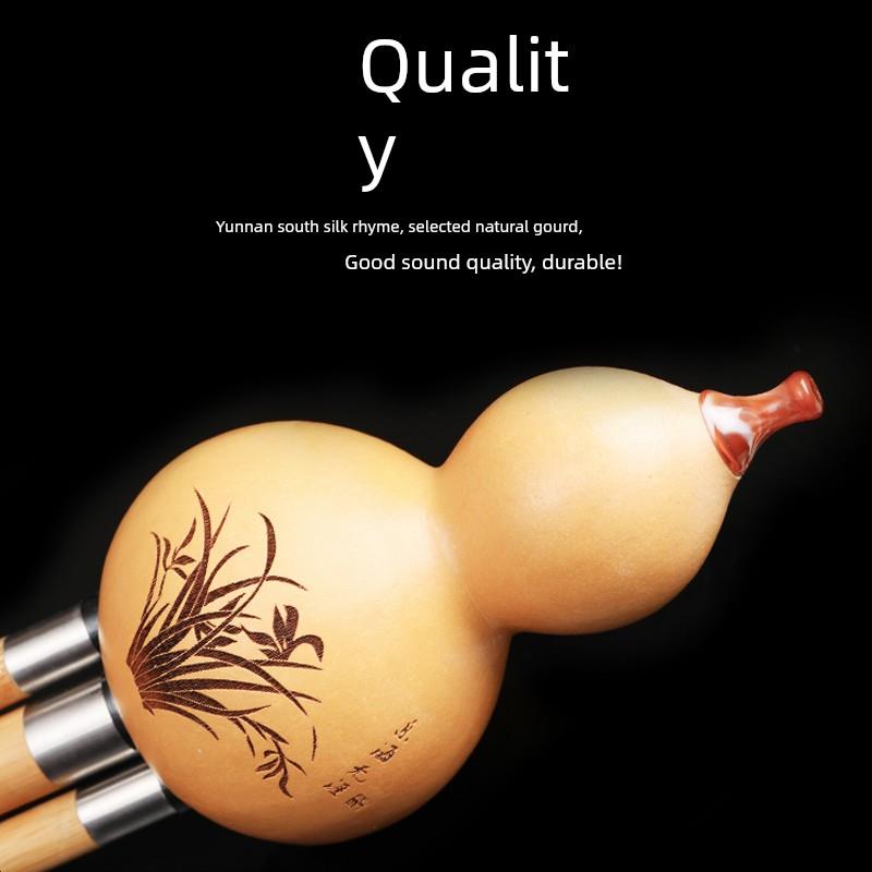 高档滇南丝滇南竹葫器芦丝乐初学者C调B调小学童成绿人儿初学者巨