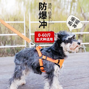 宠物用品牛津布背心式 新款 宠物胸背带反光牵引绳狗链织带透气狗绳
