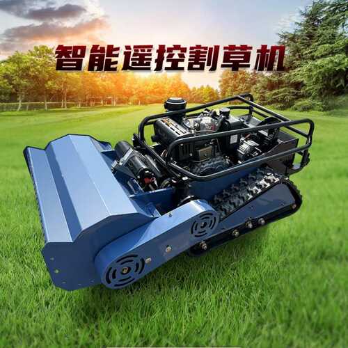 小型遥控 河堤款果园履带式割草机垂出口除草机开荒源头刀工厂