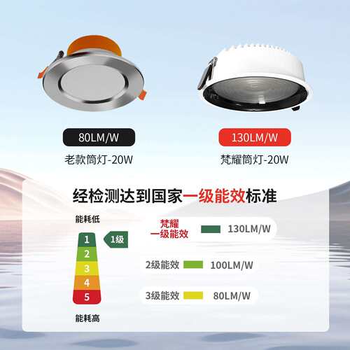 防眩筒灯led嵌入式超薄大瓦数孔灯店铺商用2.5寸3寸4寸6开孔12cm9