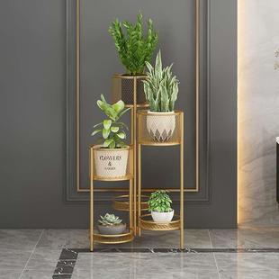 花架子多层室内简约家用阳台装 绿萝 饰架铁艺客厅省空间花盆落地式