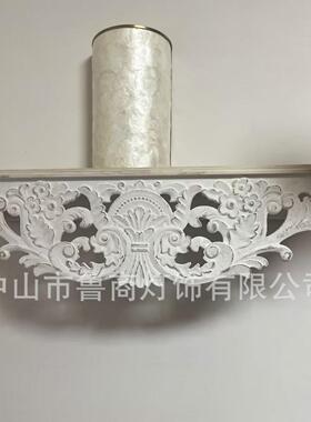 美式复古雕架花墙面置物客厅实创意装J06ZWJ00饰架墙架民宿木旧墙
