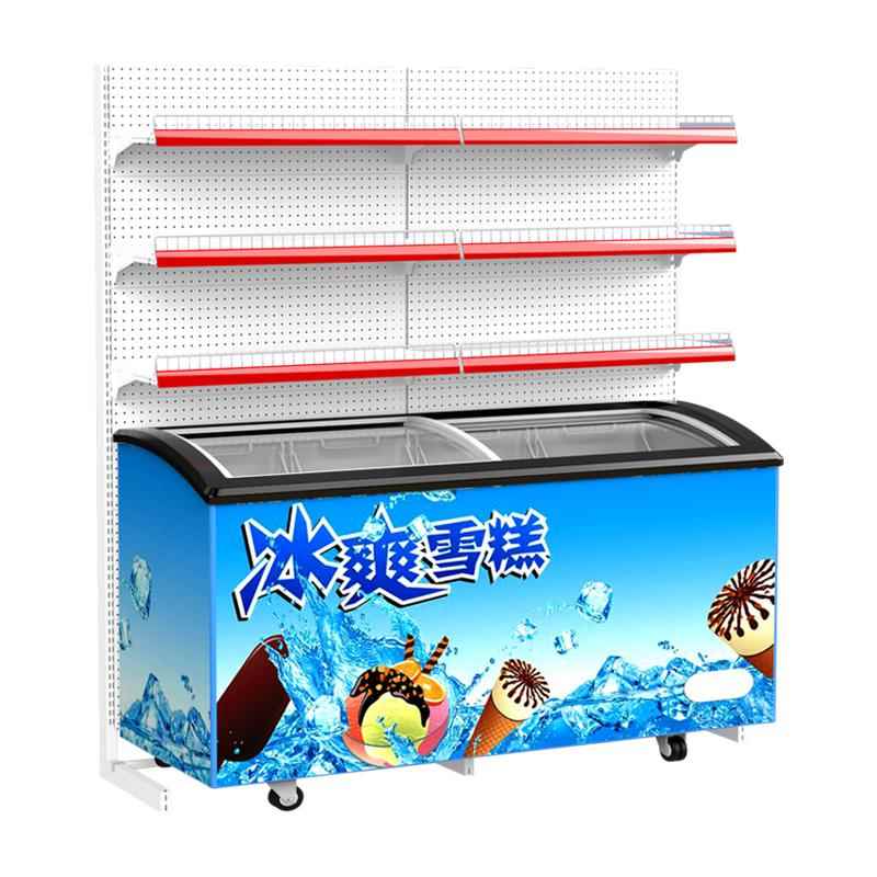 超市冰柜上方货架冰箱货架生鲜冷柜置物架便利店雪糕柜专用展示架