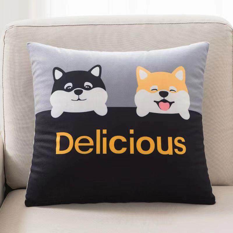 卡通可爱沙发抱枕学生午睡床头靠枕汽车用靠背办公客厅印花靠垫套