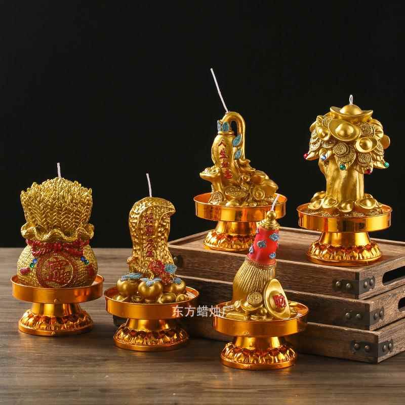 金钱袋一桶金聚宝盆好事发生人参如意发财树防风蜡烛莲花蜡烛厂家