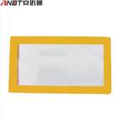 安达通货架物料信息磁性卡套10个装 A104580mm黄色货位磁性