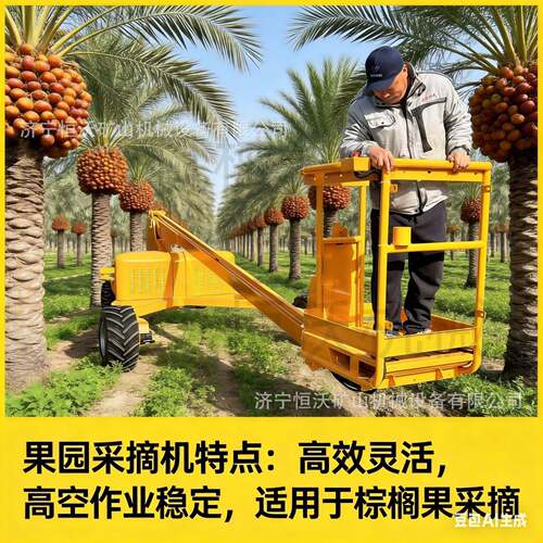 果园采摘机自行走农场搭建移动液压采摘车履带式升降平台运输车