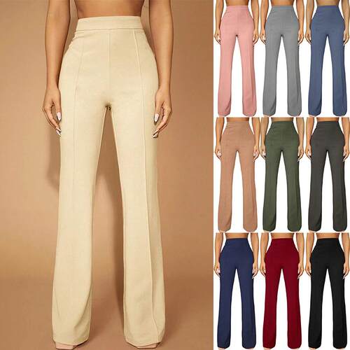 High waisted women's formal pants, long pants for women