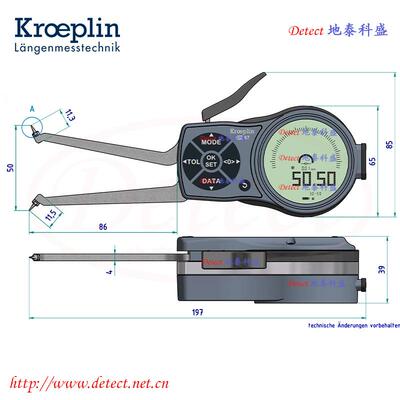 L2G盲30数显盲孔专内测卡规德国kreplin内卡o表用TZP孔内径千分尺