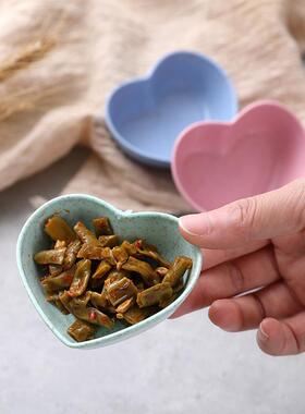 Mini creative wheat straw dipping sauce dishes, cute small p