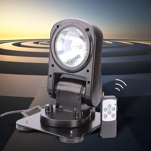 12V越野车载无线遥控探照灯旋转搜索灯强磁吸顶船用监狱24v氙气灯