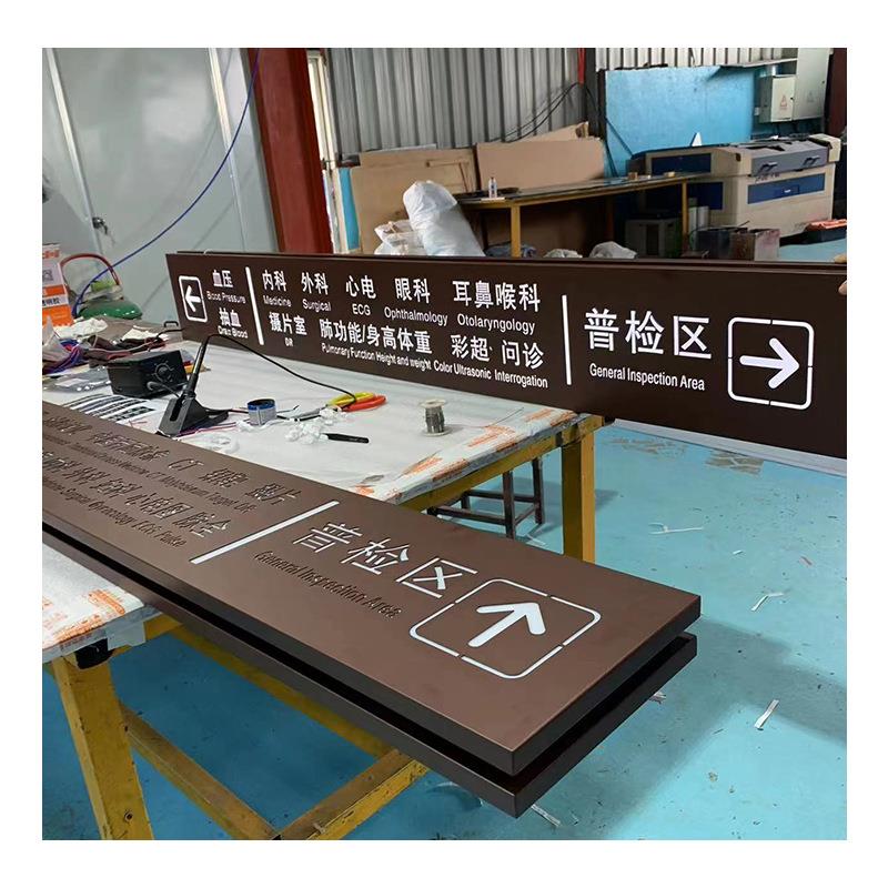 定制LED发光亚克力灯箱商场超市医院广告导向指示牌镂空吊牌超亮