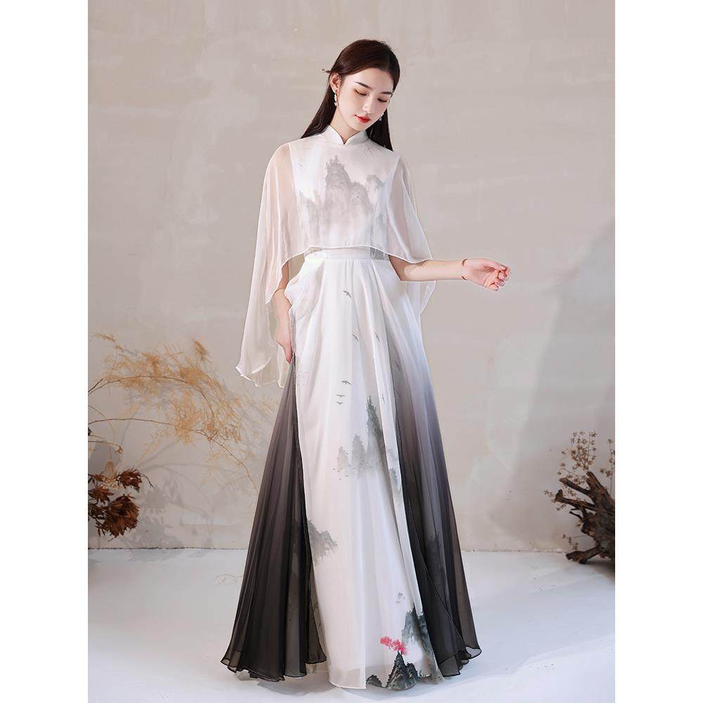 正品定制台舞唱礼服民考声乐独奏独演出服学生艺古筝演出服大人女