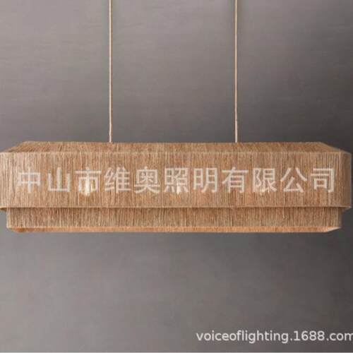 欧美认证布艺藤条吊灯圆形椰圆形长方形尺寸形状欢迎来图来样到厂