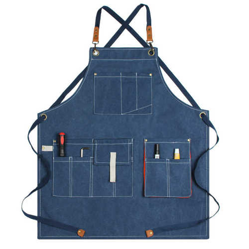 logo工匠木工加厚美发师电工男士园艺eq4f工具防水工作服围裙维修