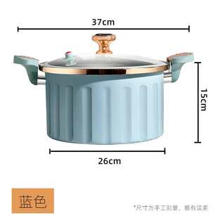 煲焖煮罗马韩式假日不炖锅新款 真空粘多功能微汤锅压双耳锅珐琅