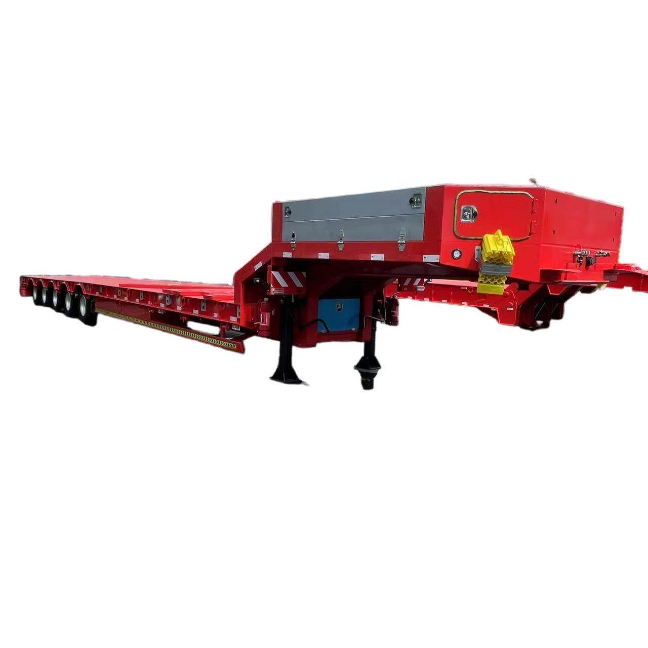 厂家直销半挂车特种低平板16米6轴宽度可扩展机械爬梯低平板拖车