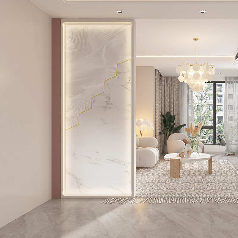 轻奢现代玄关隔断屏风客厅简约实木进门客厅遮挡卫生间入户正对门